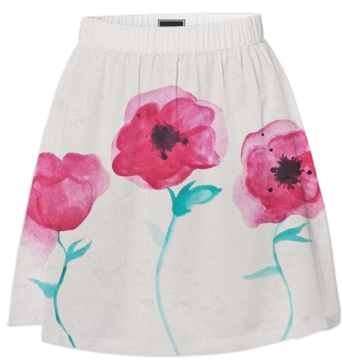 Asian Poppy Skirt