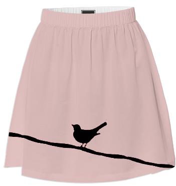 Bird on a Wire Pink Summer Skirt