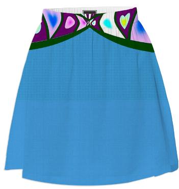 Blue Stripes Summer Skirt