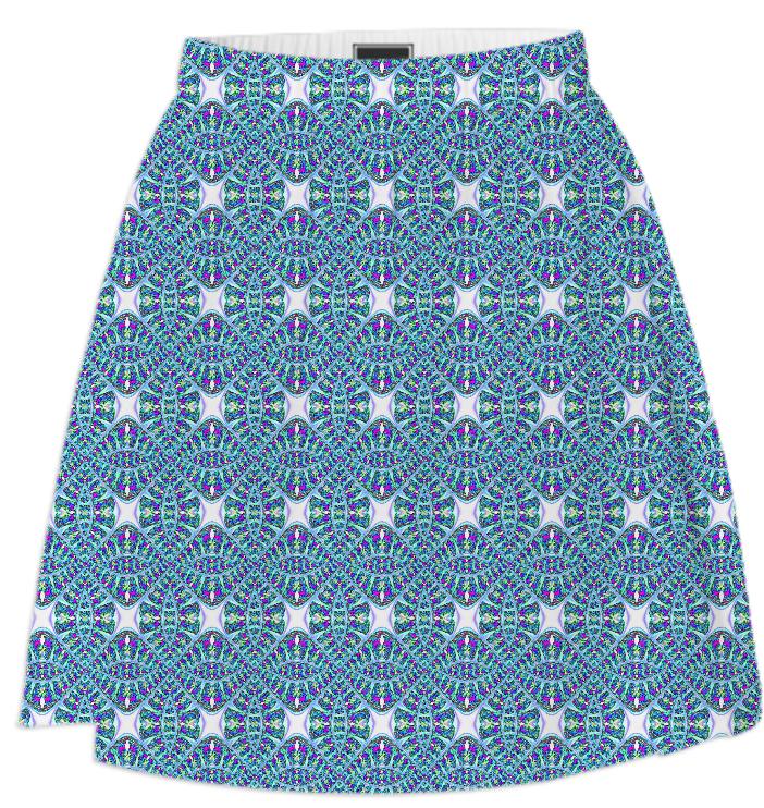 Blue White Summer Skirt