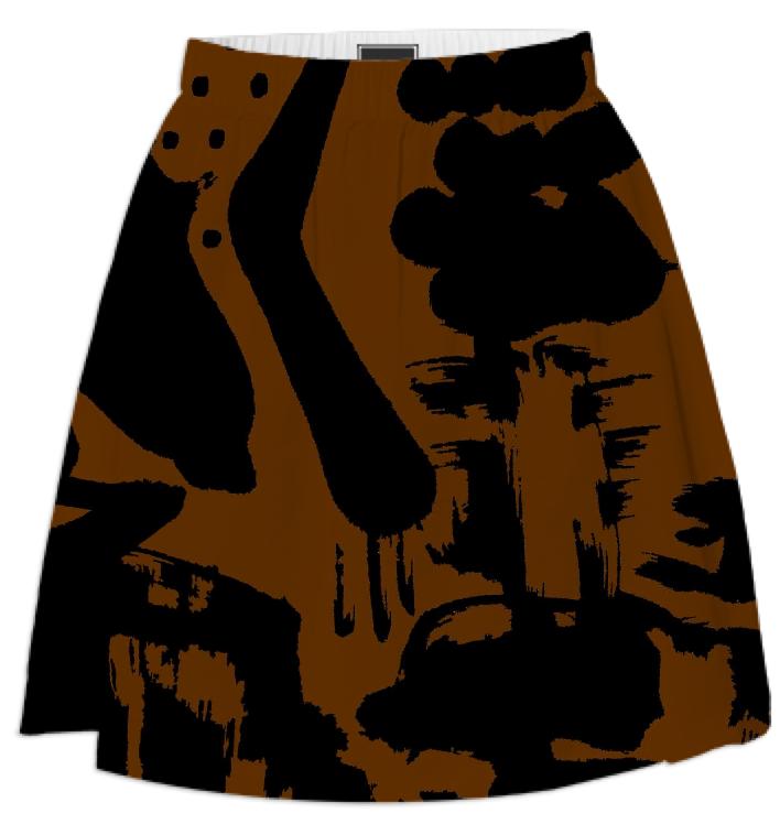 PAOM, Print All Over Me, digital print, design, fashion, style, collaboration, fort-makers, fort makers, Summer Skirt, Summer-Skirt, SummerSkirt, Brown, Islands, spring summer, unisex, Poly, Bottoms