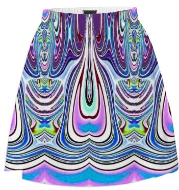 Colorful Stripe Border Summer Skirt