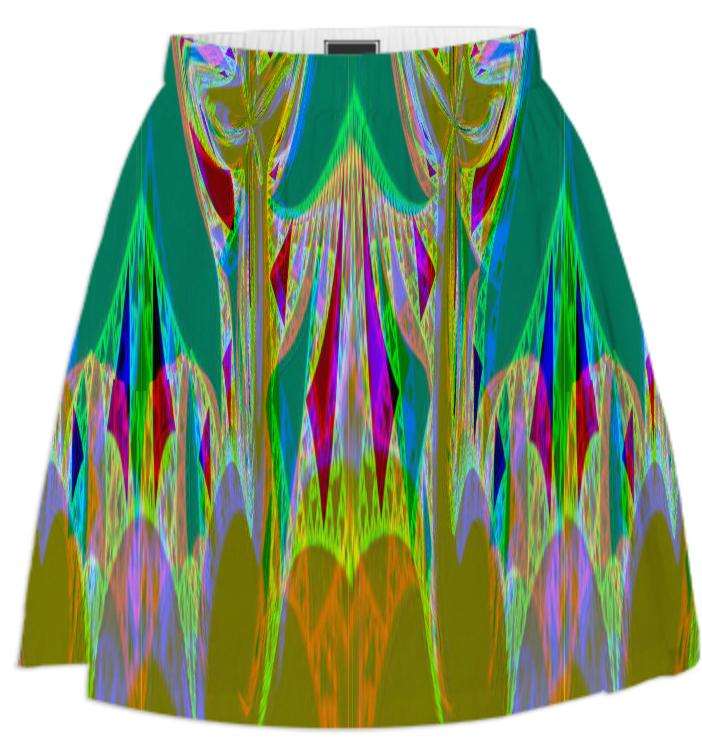 Colorfully Abstract Summer Skirt