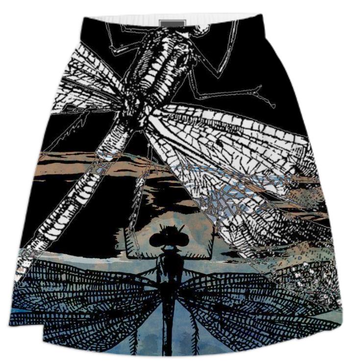 Dragonflies Summer Skirt 1