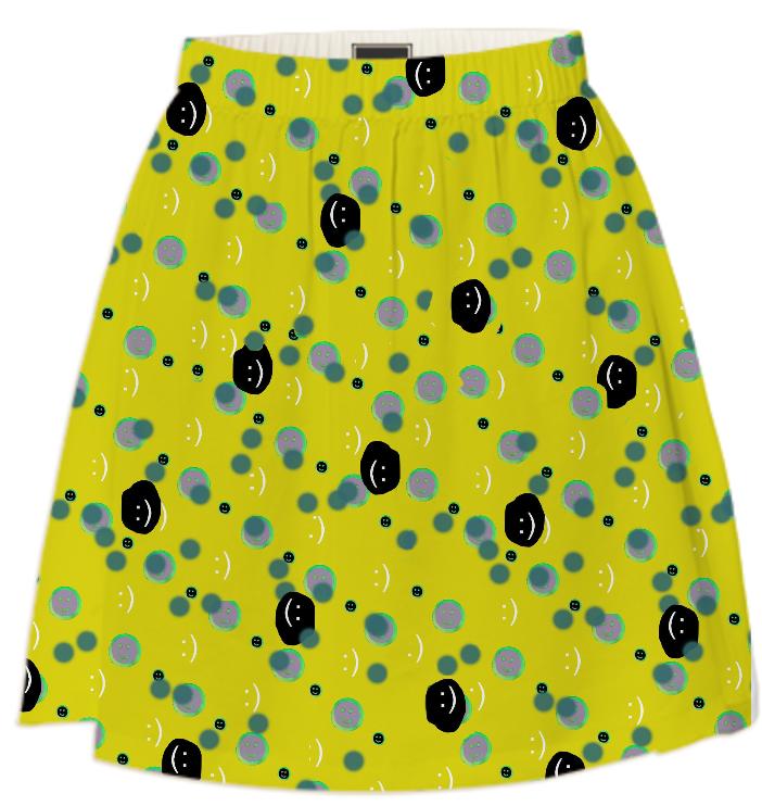 Emoticon skirt yellow