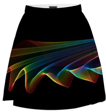 Flowing Fabric of Rainbow Light Abstract Fractal