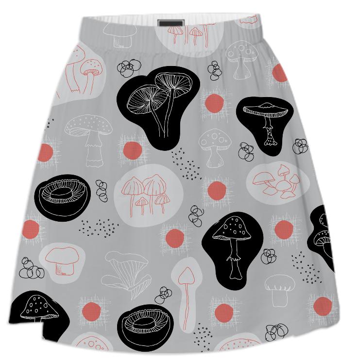 Funky Funghi Pattern Skirt