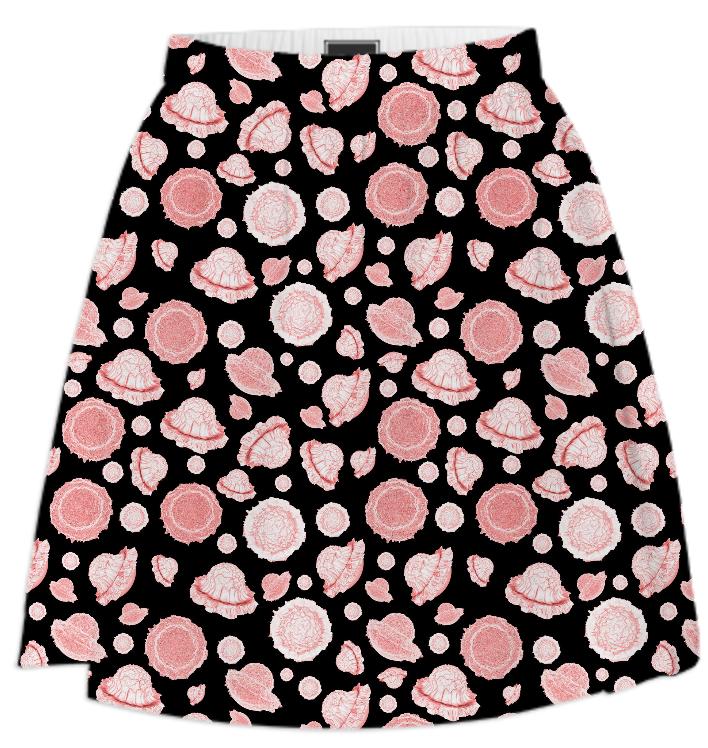 galactic flower pink summer skirt