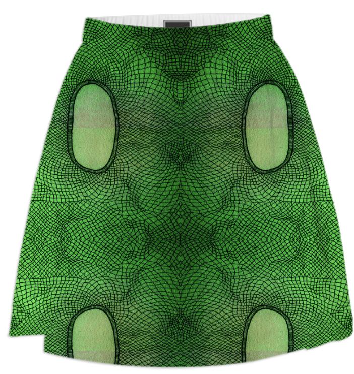 green burnout net skirt
