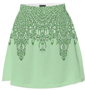 Green Lace Summer Skirt