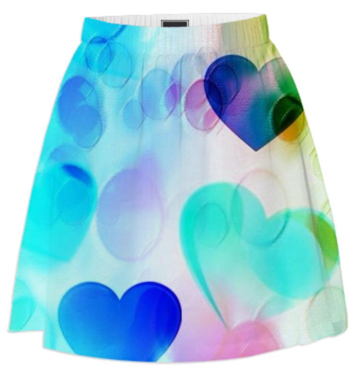 hearts summer skirt