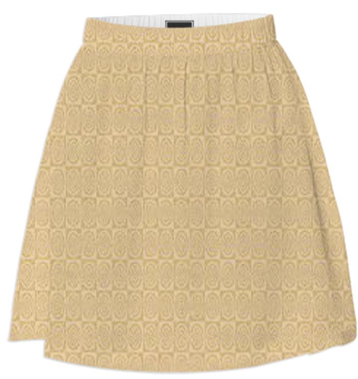 Light Gold Geometric Summer Skirt