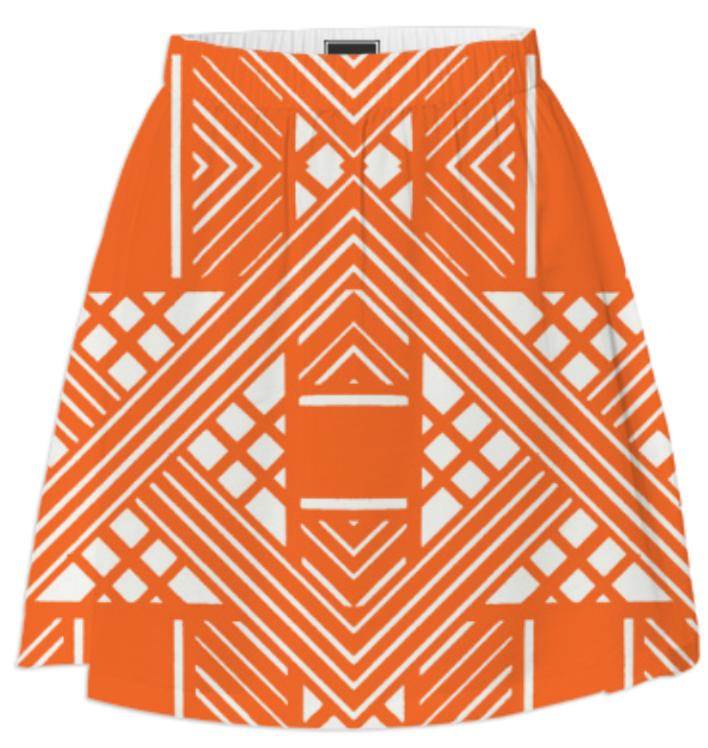 Lilah Orange Skirt