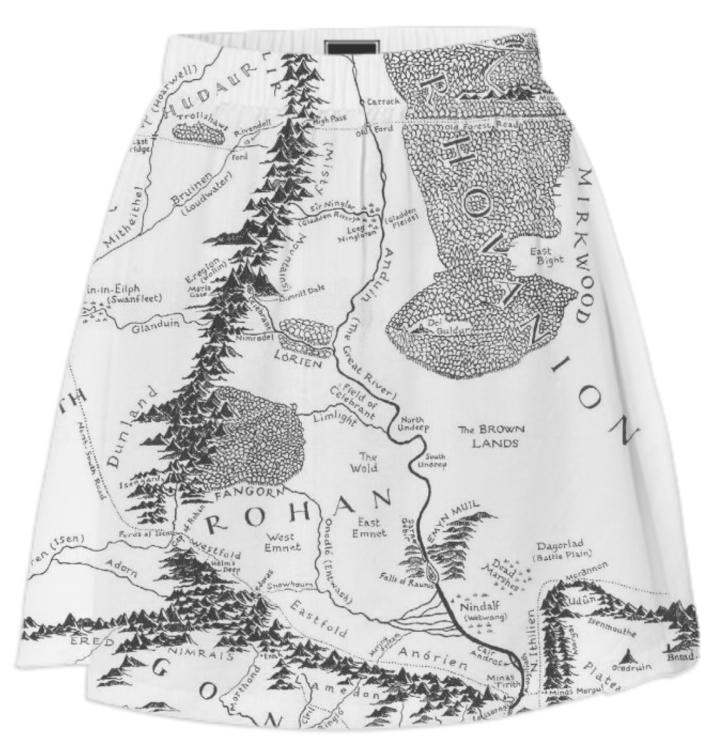 Lord of the Rings Map Skirt