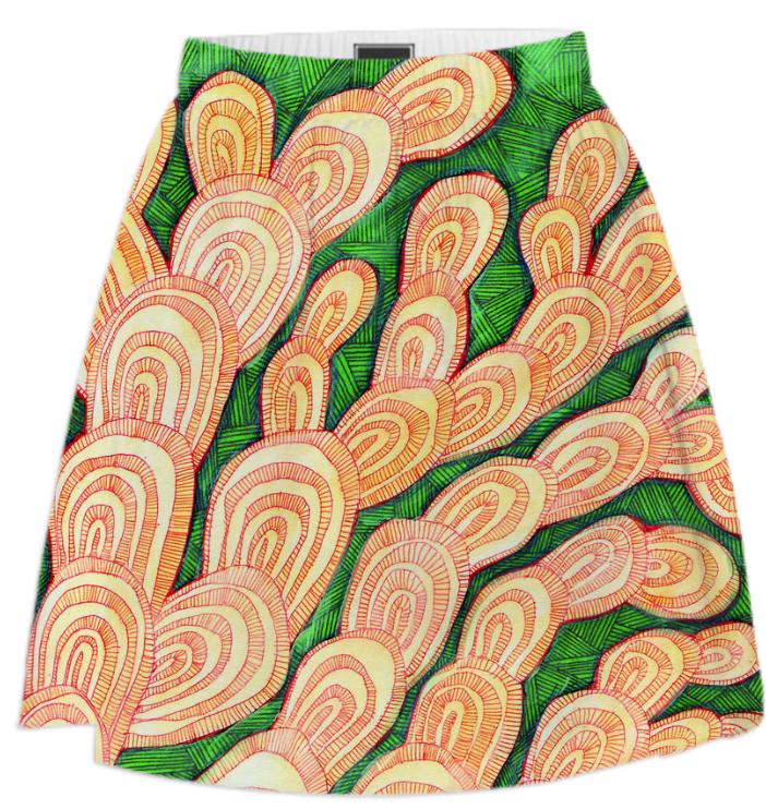 orange fungus skirt
