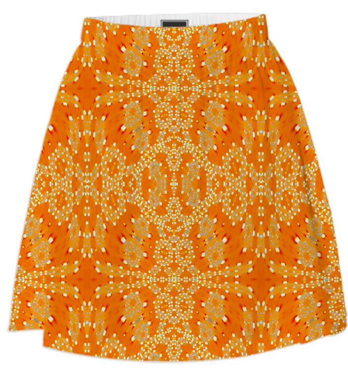 Orange Lights Summer Skirt