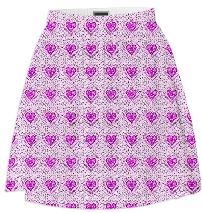 Pink Hearts Summer Skirt