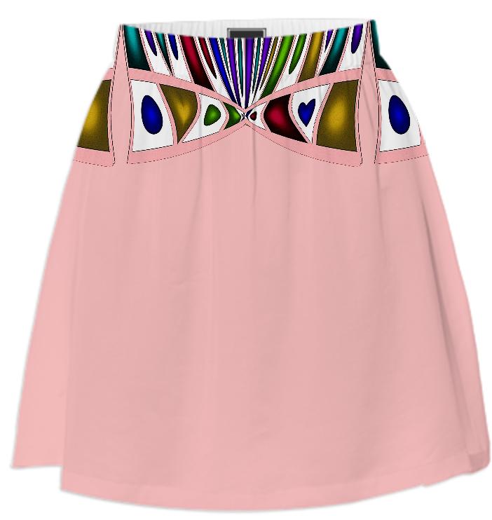 Pink Stripes Summer Skirt