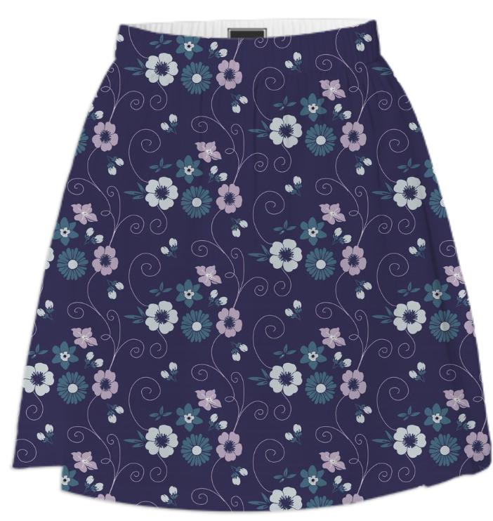 Purple and Lavender Floral Print skirt