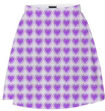 Purple Hearts Summer Skirt