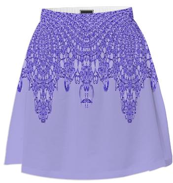 Purple Lavender Lace Summer Skirt