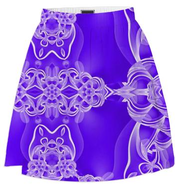 Purple on Purple Abstract Summer Skirt