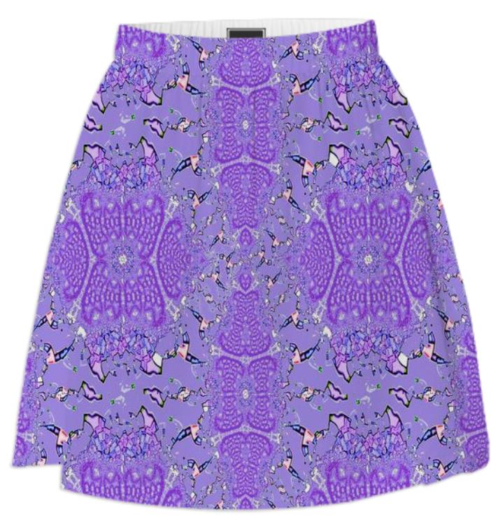 Purple on Purple Fractal Summer Skirt