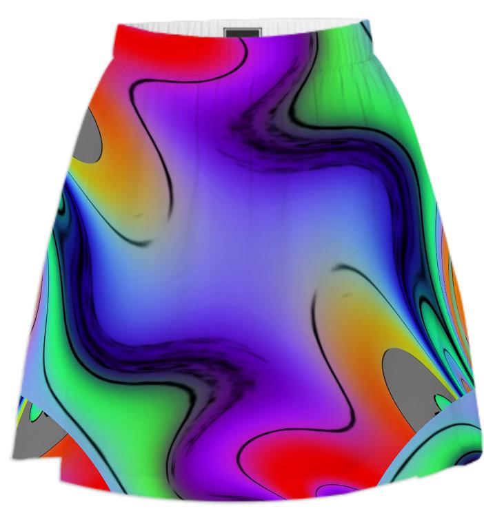 Purple Passion Abstract Summer Skirt