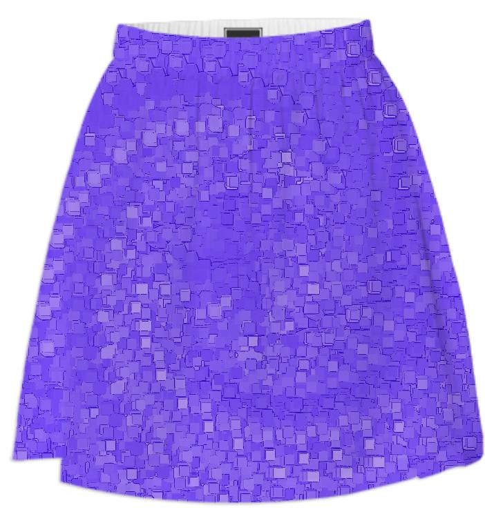 Purple Pixelized Summer Skirt