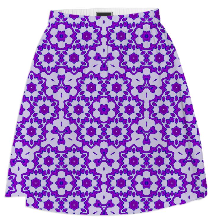 Purple Tile Pattern Skirt