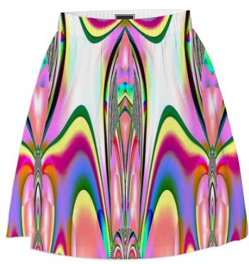 Rainbow Abstract Summer Skirt