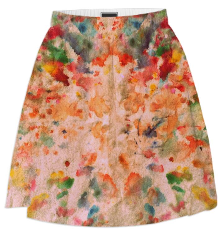 Rainbow Rorschach by Precious Beast Summer Skirt