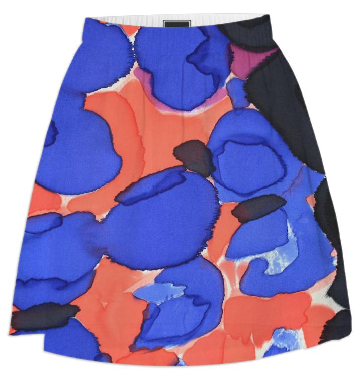 PAOM, Print All Over Me, digital print, design, fashion, style, collaboration, fort-makers, fort makers, Summer Skirt, Summer-Skirt, SummerSkirt, Red, Blue, Pods, spring summer, unisex, Poly, Bottoms