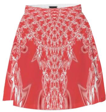 Red Lace Summer Skirt