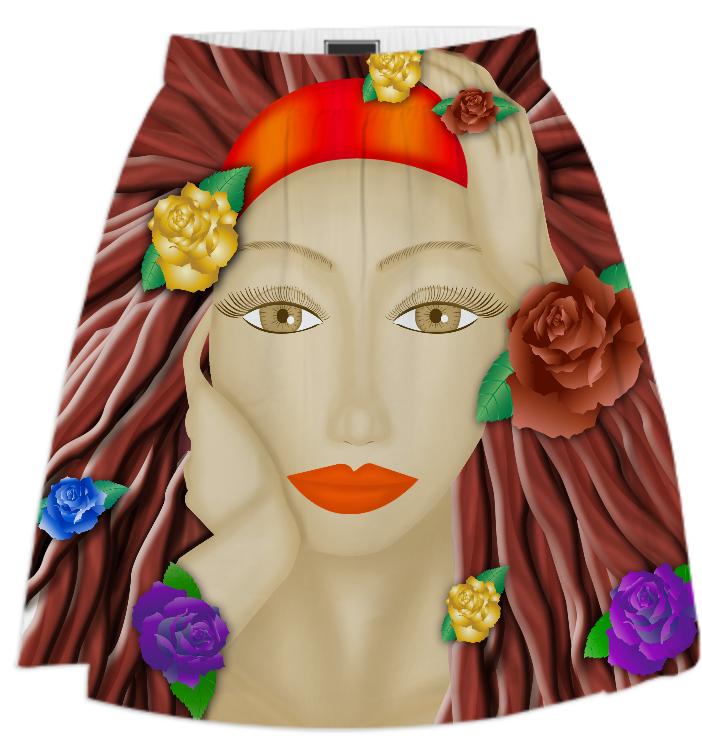 Skirt Lady and roses