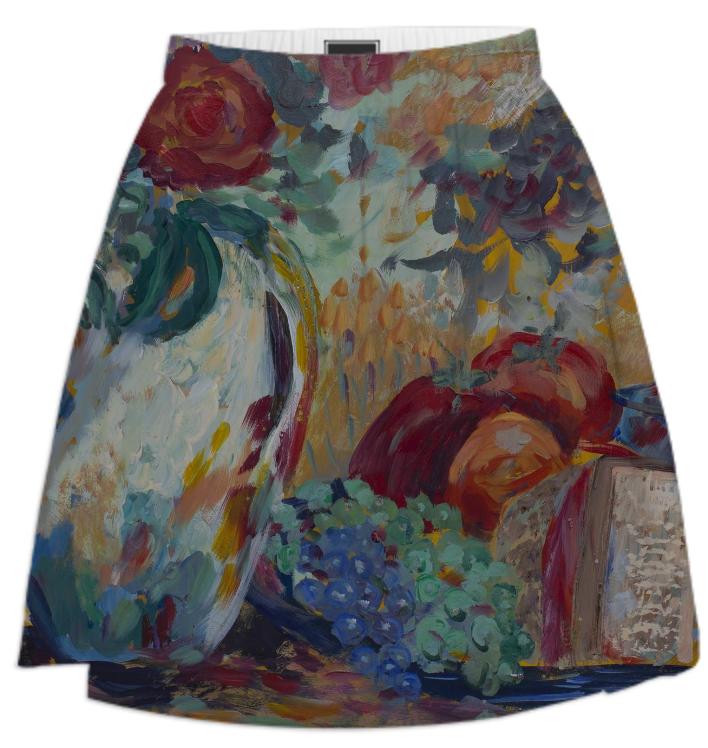 Still Life with Roses Summer Skirt