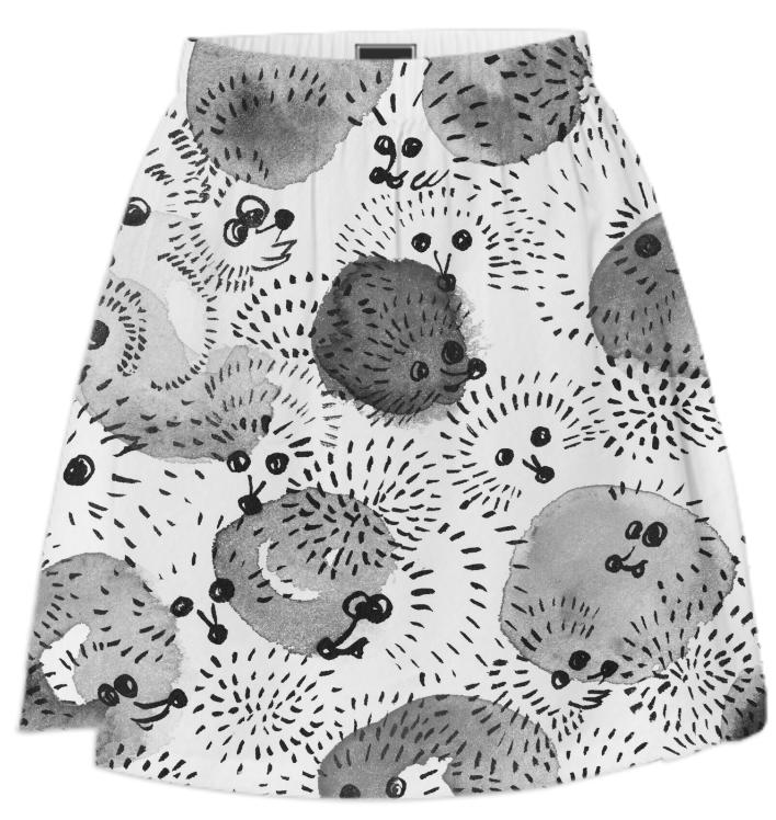 summer skirt in hedgehogs