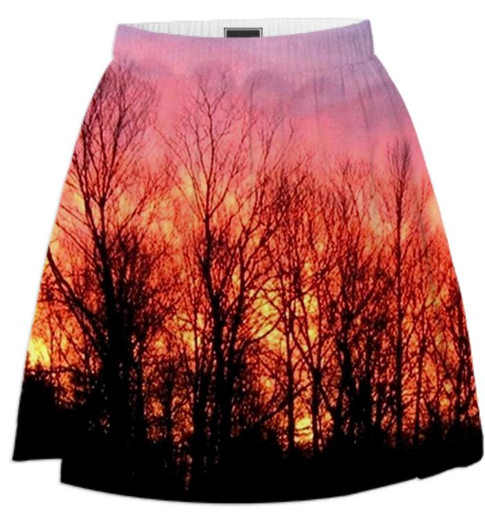 Sunrise through the Trees Summer Skirt