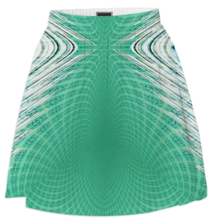 Teal Web Summer Skirt