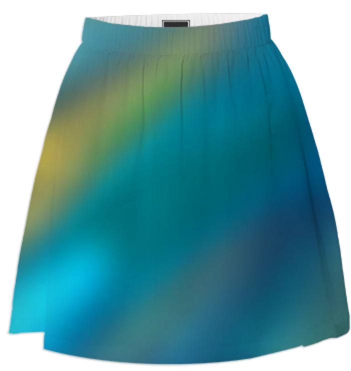 Watery Blue and Green Skirt