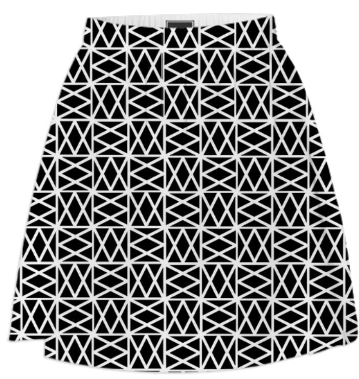 Black and white geometric criss cross