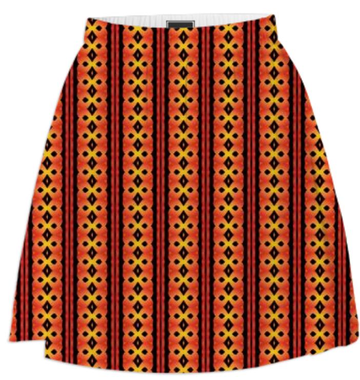 Fire Zone Stripe Skirt