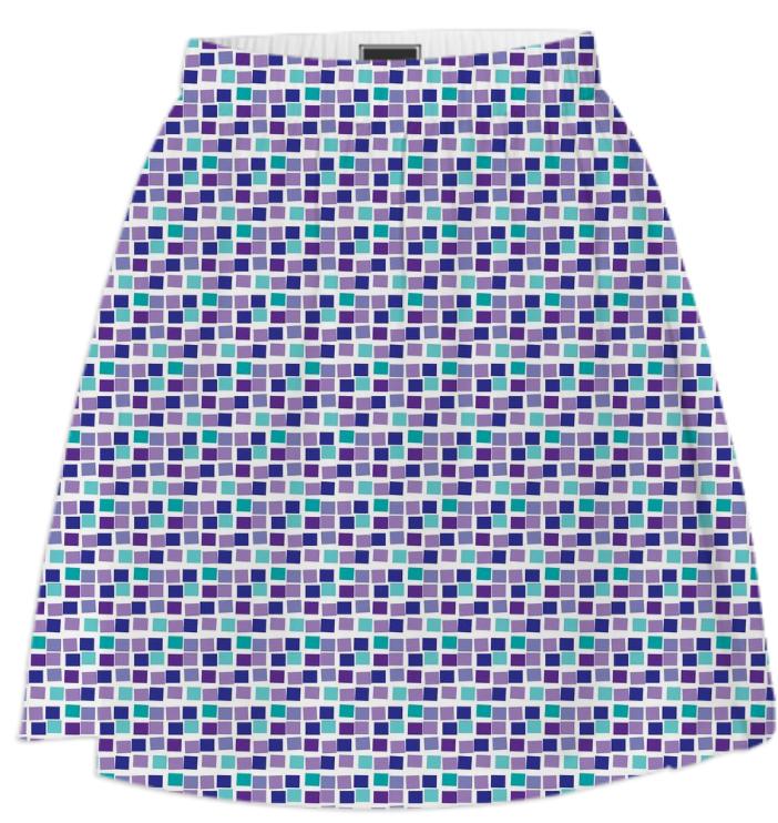 Geometric Squares Skirt