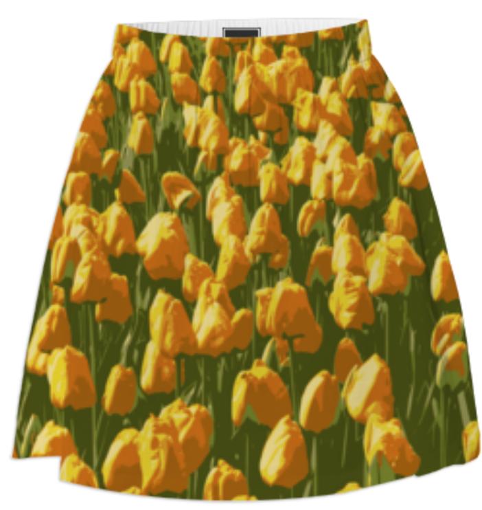 Orange Tulips Skirt