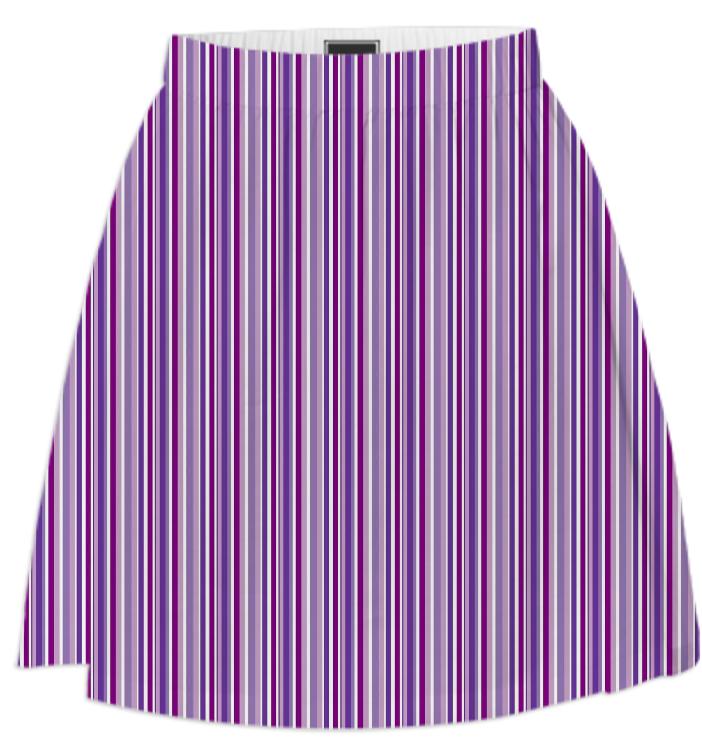 Purple Stripes Skirt