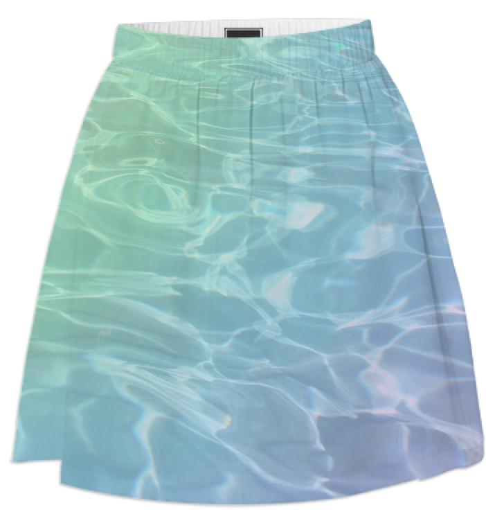 pastel rainbow swimming pool skirt