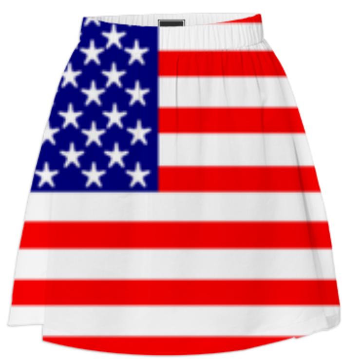 USA Stars and Stripes Skirt