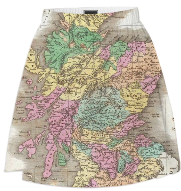 Vintage Map of Scotland 1827