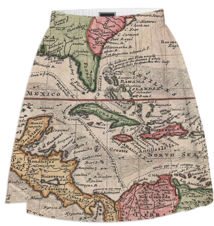 Vintage Map of the Caribbean 1732