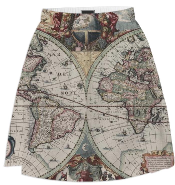 Vintage Map of The World 1630